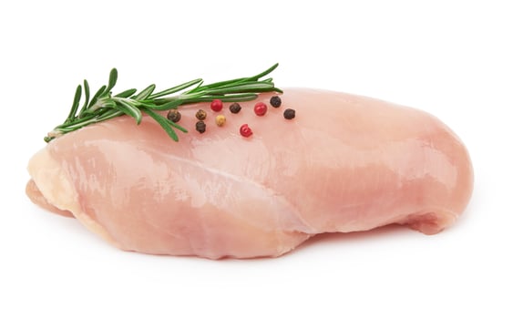 Raw chicken fillets photo