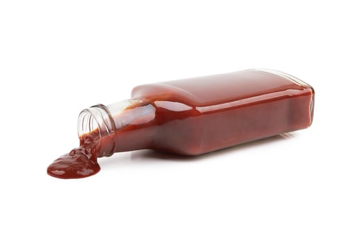 tomato sauce on white photo
