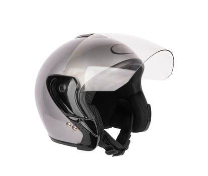 Gray motorcycle helmet photo