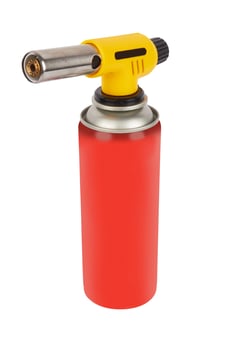 Gas can with manual torch burner photo