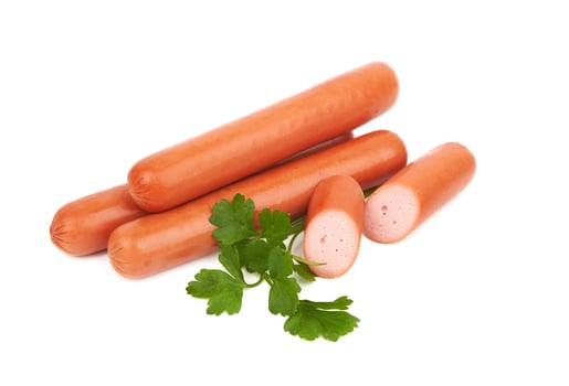 Fresh sausages isolated photo
