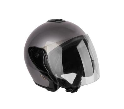 Gray motorcycle helmet photo