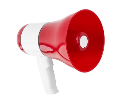 Loudspeaker on white photo