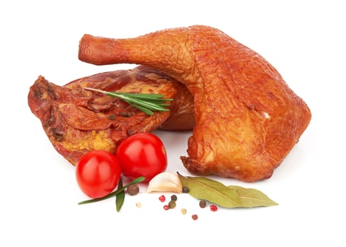 Smoked chicken thighs photo