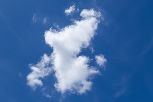 Blue sky background with tiny clouds, Nature cloud blue sky background, Blue Sky with Fluffy White Clouds on a Sunny Summer Day photo