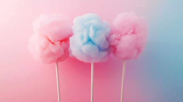 Colorful cotton candy in soft pastel color photo