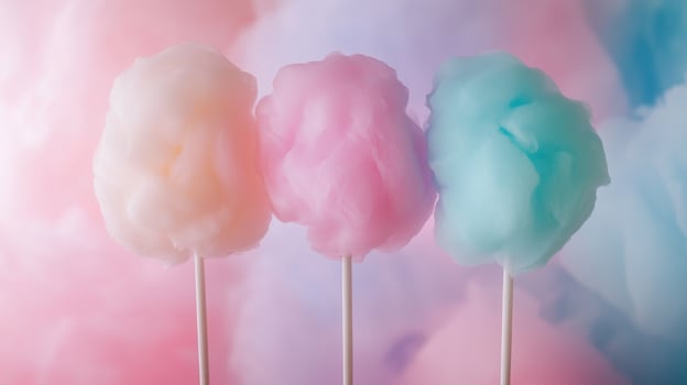 Colorful cotton candy in soft pastel color photo