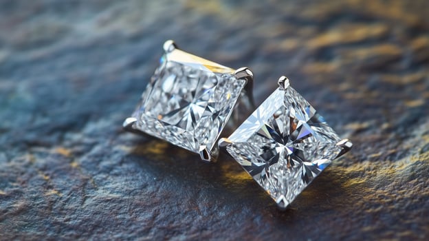 Beautifully cut loose diamonds photo