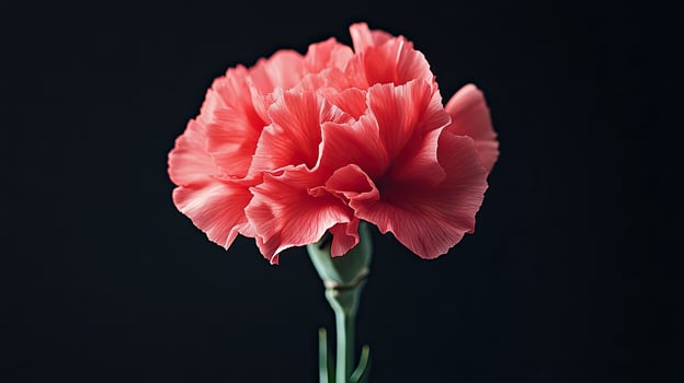 Carnation isolated on black background photo