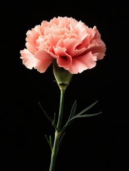 Carnation isolated on black background photo