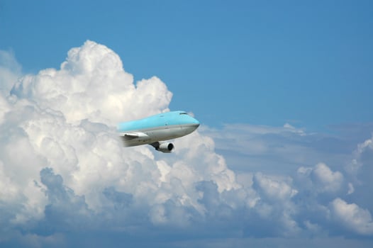 Jumbo out of the sky photo
