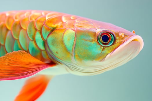 A colorful fish with bright eyes photo
