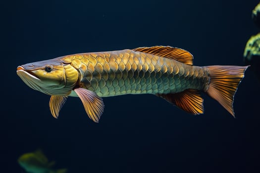 A large fish swimming in an aquarium photo