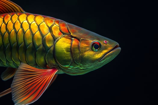 A fish with bright red and orange fins photo