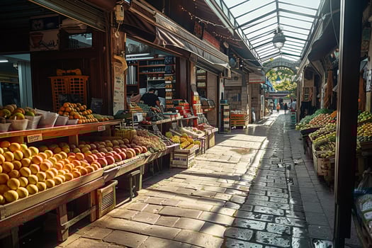 Middle eastern market fresh fruits vegetables arab bazaar tourist attraction delicious food rich culture vendor shop souvenirs street life groceries buying selling buy sell goods antique photo
