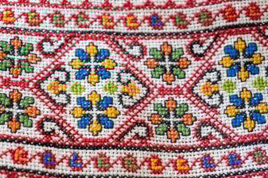 Embroidery Ukraine ornament Vyshyvanka Ukrainian cross stitch. photo