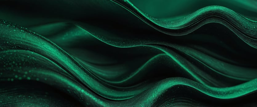 Green and Black Background With Wavy Shapes. photo