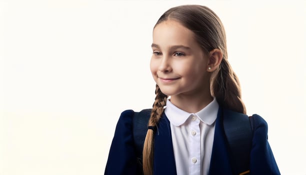 school girl in uniform, photo