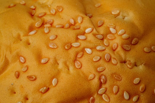 burger bun with sesame seeds photo