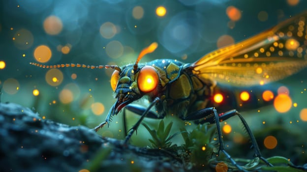 A fantasy-inspired image of a bee, photo
