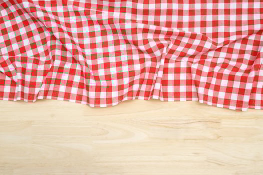red white plaid tablecloth background photo