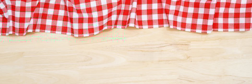 red white plaid tablecloth background photo