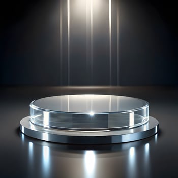 A podium with a spotlight on it photo
