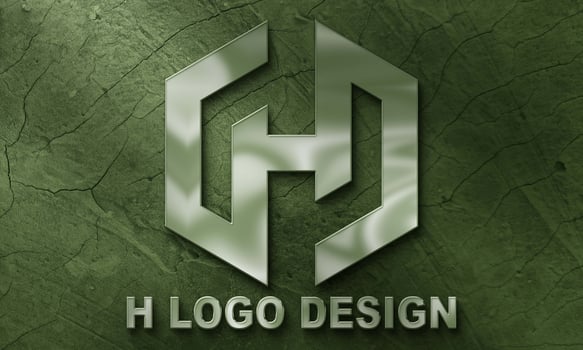 Print creative modern color full mockup logo design photo
