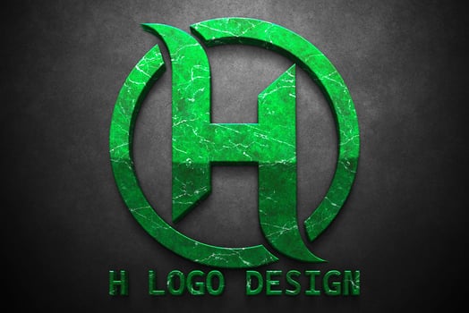 Print creative modern color full mockup logo design photo