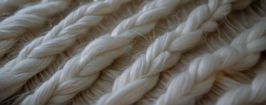 A close up of some white yarn photo