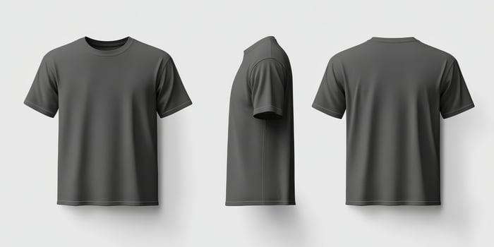 This versatile black tshirt mockup showcases a classic and timeless design, making it ideal for clothing line presentations and creative apparel illustrations presented in numerous stylish formats photo