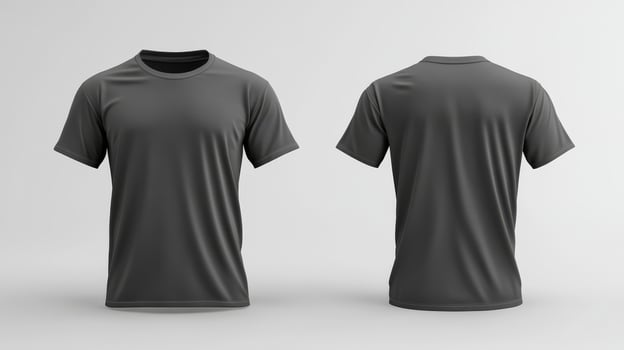 This versatile black sport tshirt mockup beautifully showcases a timeless and classic design, making it perfect for various applications, including apparel branding and casual wear display settings photo