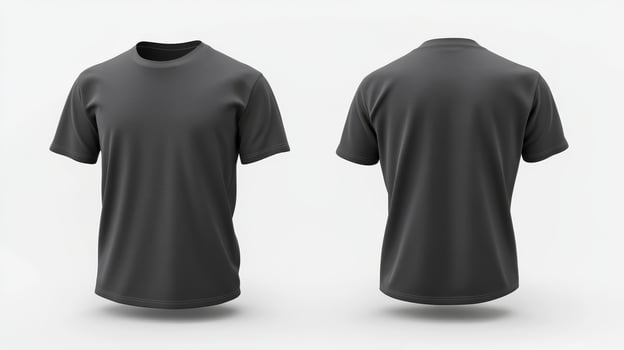 This black tshirt mockup is perfect for showcasing your designs. It features a classic fit and realistic wrinkles, ideal for professional apparel presentations and promo materials photo