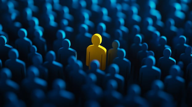 This image symbolizes the multifaceted recruitment process, highlighting the thorough search for exceptional talent among a vast pool of candidates in a competitive hiring landscape photo