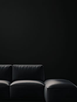 Sofa isolated on black background photo