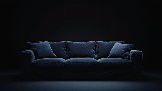 Sofa isolated on black background photo