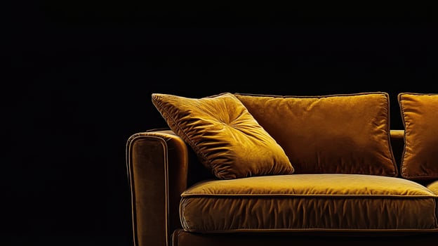 Sofa isolated on black background photo