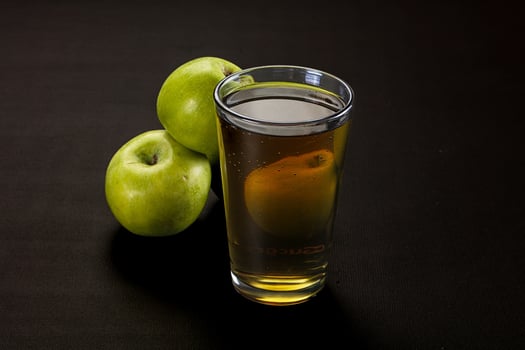 Fresh sweet natural apple juice photo
