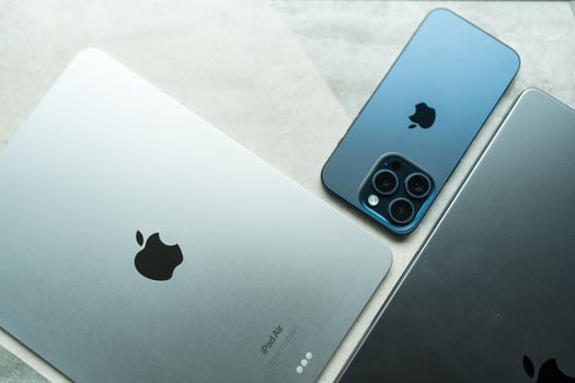 Bangkok, Thailand - September 8, 2024 Devices from Apple include iPad Air, iPhone and Macbook photo