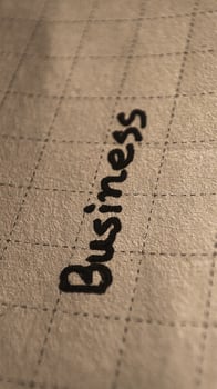 Business word written photo