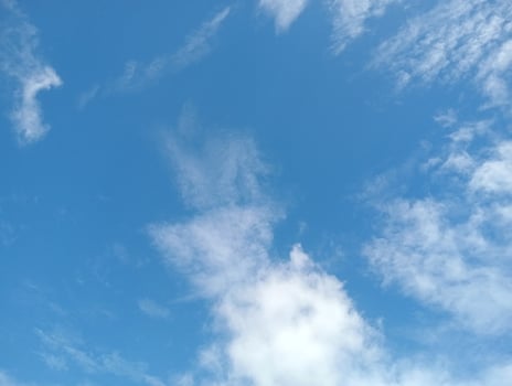 Blue sky and white clouds. Daytime sky. Sky background photo