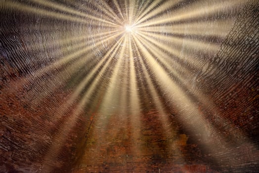 Sunlight Through Abandoned 19th-Century Vietnamese Brick Kiln photo