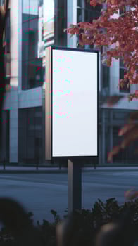 Signboard sharp rounded mockup white and black frame for story background photo