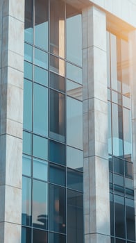 Building facade exterior glass wall modern construction background photo