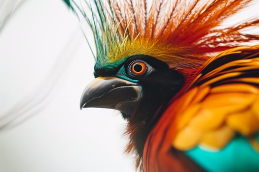 A colorful bird with a long tail photo
