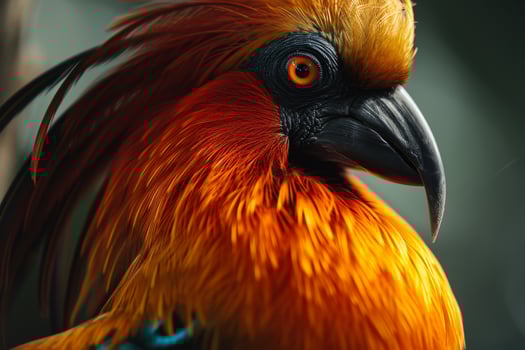 A close up of a colorful bird with a long tail photo