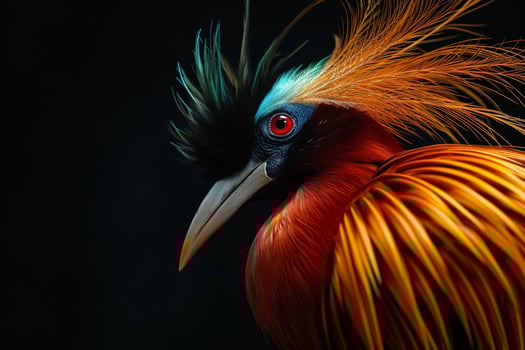 Mystic portrait of Greater Bird Isolated With Black background photo