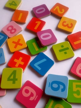 Photo of a Small Number Board for Learning to Count