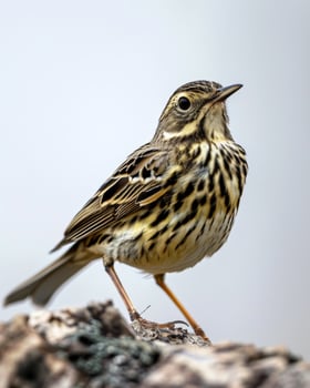A small bird is standing on a rock photo