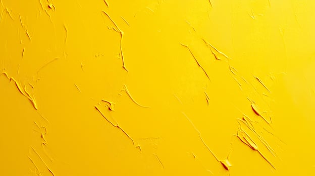 A vibrant abstract painting featuring bold, textured brush strokes in bright yellow, creating a dynamic and energetic visual effect. photo